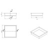 Demis inbouwnis 30 x 30 x 7 cm geborsteld brons koper PVD