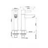 Caral Amador fonteinkraan XL Kiwa 1/2'' geborsteld staal