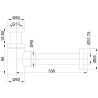 UniMatch fonteinsifon 5/4" x 32 mm geborsteld brons koper PVD