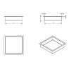 Demis inbouwnis 30 x 30 x 7 cm mat wit