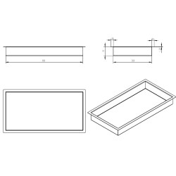 Demis inbouwnis 60 x 30 x 7 cm mat wit