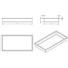 Demis inbouwnis 60 x 30 x 7 cm mat wit