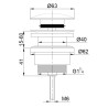 UniMatch clickwaste afvoerplug 5/4" glans wit
