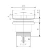 Eco open afvoerplug 5/4" chroom