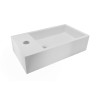 Lotte fontein links 40 x 22 x 10 cm solid surface mat wit