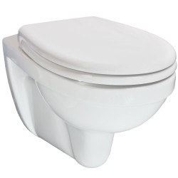 Trevi wandcloset verkort Kiwa Menir toiletzitting softclose glans wit