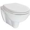Trevi wandcloset verkort Kiwa Menir toiletzitting softclose glans wit
