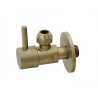 Minimal hoekstopkraan 3/8" x 3/8" of knel 10 mm geborsteld messing