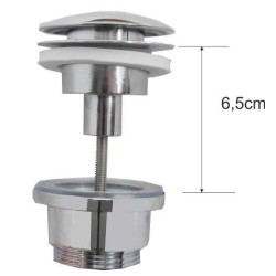 UniMatch clickwaste afvoerplug 5/4" chroom