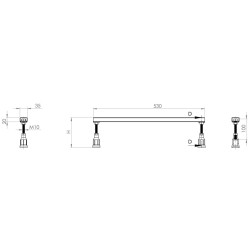 universele bad-potenset verstelbaar M10/60