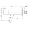 Amador fonteinkraan met muurbevestiging Kiwa 1/2'' chroom