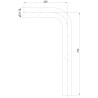 UniMatch vloerbuis 75 x 22 x 3,2 cm gunmetal