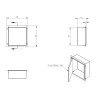 Demis inbouwnis betegelbaar 30 x 30 x 14 cm RVS