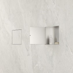 Demis inbouwnis betegelbaar 30 x 30 x 14 cm RVS