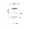 UniMatch clickwaste afvoerplug 5/4" keramiek glans wit