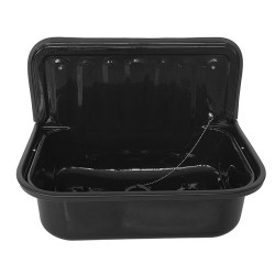Uitstortgootsteen plaatstaal 50,5 x 33 x 37 cm glans zwart