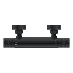 Ribbd thermostatische douchemengkraan hartafstand 15 cm mat zwart