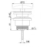 Wiesbaden Caral Luxe vaste waste 5/4" geborsteld koper