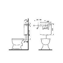 Plieger Weser laaghangend reservoir dual flush wit