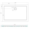 luxe douchebak SMC rechthoek 120x80x4 cm wit