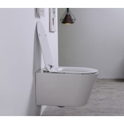 Sity wandcloset rimless toiletzitting softclose glans wit