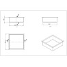 Demis inbouwnis 30 x 30 x 10 cm RVS