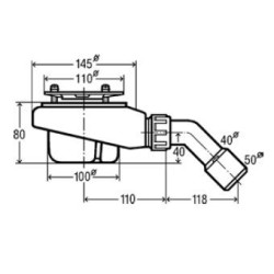 ACO puthuis hoog zijuitlaat Ø40/50 tbv ShowerDrain Floor douchevloer