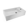 Lotte fontein rechts 40 x 22 x 10 cm solid surface mat wit
