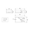 Lotte fontein rechts 40 x 22 x 10 cm solid surface mat wit