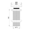 UniMatch clickwaste afvoerplug verlengd 5/4" chroom