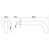 Caral baduitloop rond 20 cm 1/2" gunmetal