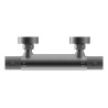 Ribbd thermostatische douchemengkraan hartafstand 15 cm gunmetal