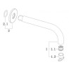 Caral baduitloop rond 20 cm 1/2" gunmetal