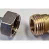 BONFIX Messing insert 15 mm vlak met O-ring
