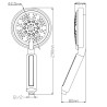 Triton verstelbare handdouche 10cm chroom