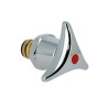 BONFIX Binnenwerk messing 1/2" met chroom knop rood