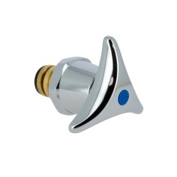 BONFIX Binnenwerk messing 1/2" met chroom knop blauw