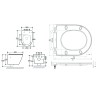 Vesta wandcloset rimless bidetkraan koud Flatline zitting glans wit