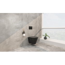 Vesta wandcloset rimless bidetkraan koud Shade zitting mat zwart