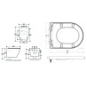 Vesta wandcloset rimless bidetkraan koud Vesta zitting mat zwart