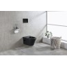 Vesta wandcloset rimless met bidetkraan warm en koud water mat zwart