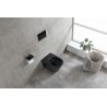 Vesta wandcloset rimless met bidetkraan warm en koud water mat zwart