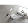 Vesta wandcloset rimless met bidetkraan warm en koud water mat wit