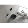 Vesta wandcloset rimless met bidetkraan koud water mat zwart