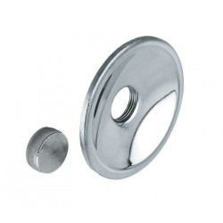 BONFIX Gevelplaat rond verchroomd + stop