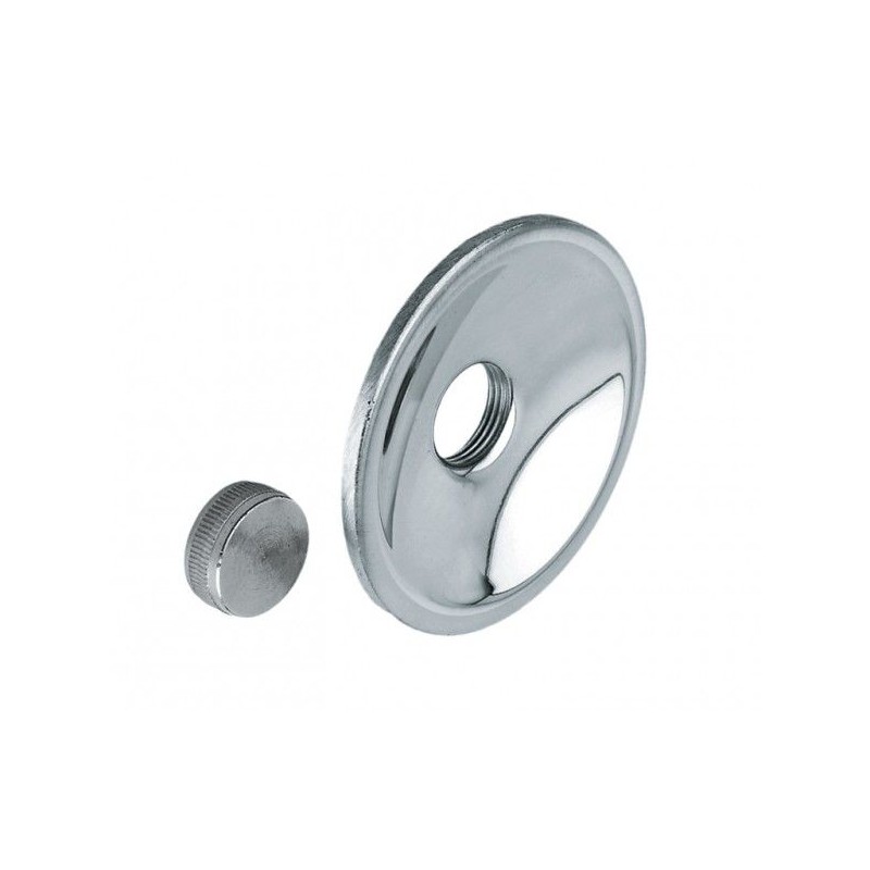 BONFIX Gevelplaat rond verchroomd + stop