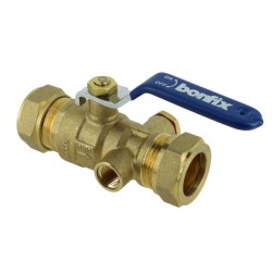 BONFIX Kogelstopkraan 12 x 12 mm knel met aftapgelegenheid