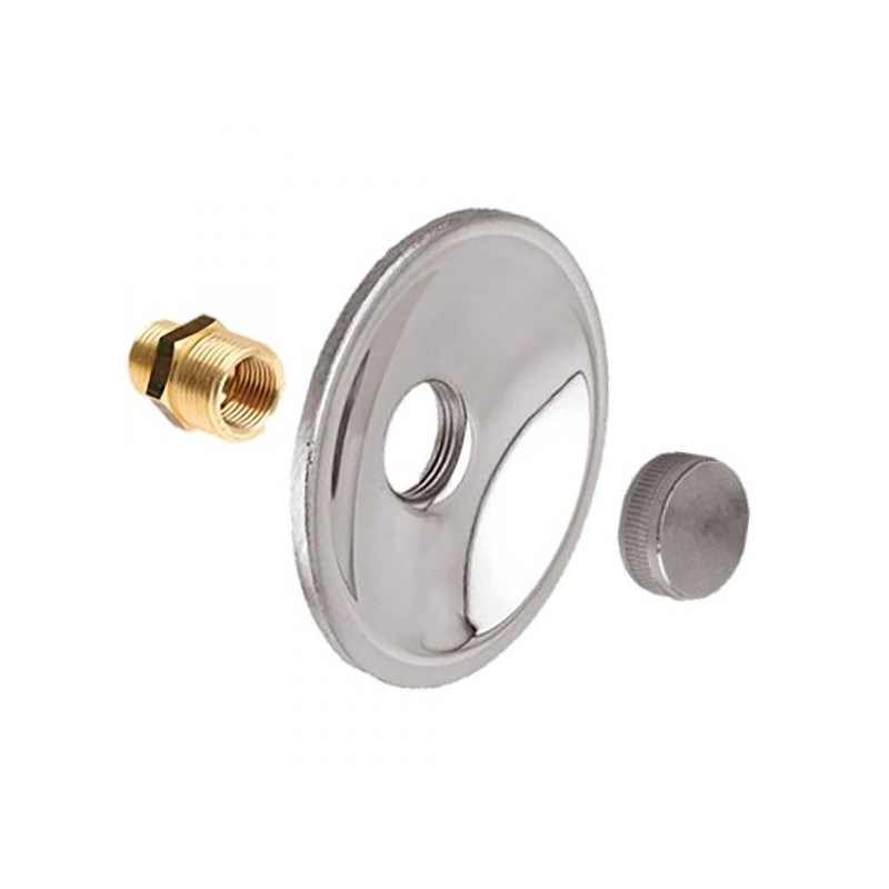 BONFIX Gevelplaat rond messing verchroomd compleet