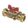BONFIX Kogelstopkraan 22 x 22 mm knel met aftap met vlinder