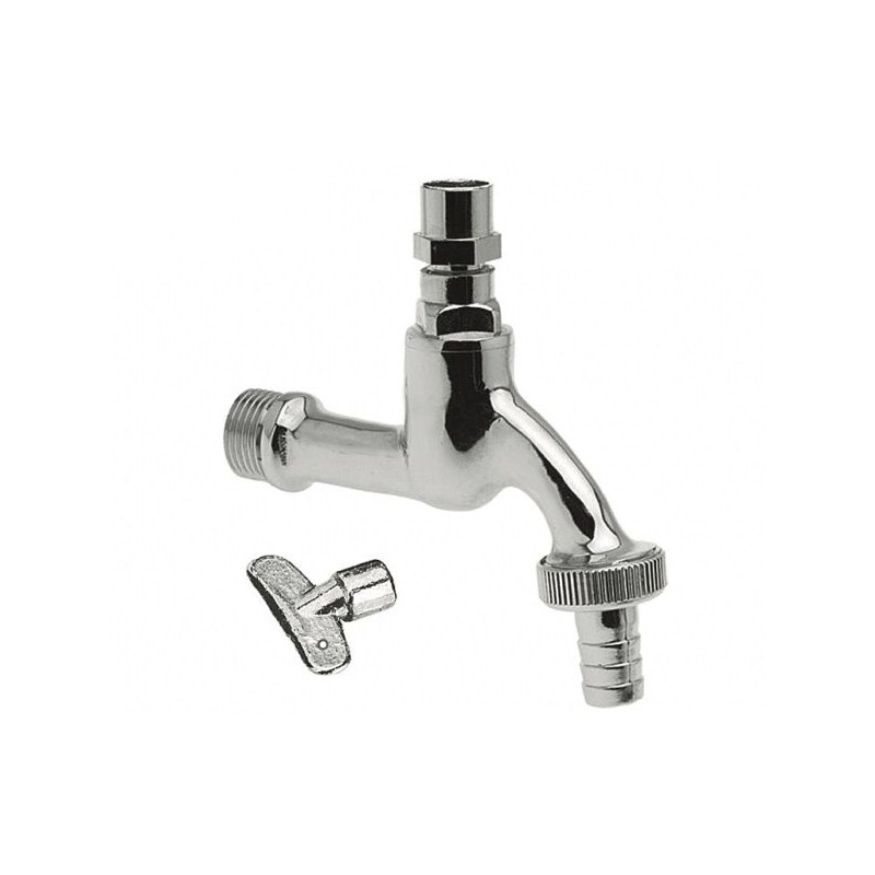 BONFIX Tapkraan 1/2" gepolijst chroom incl. slangkop + sleutel
